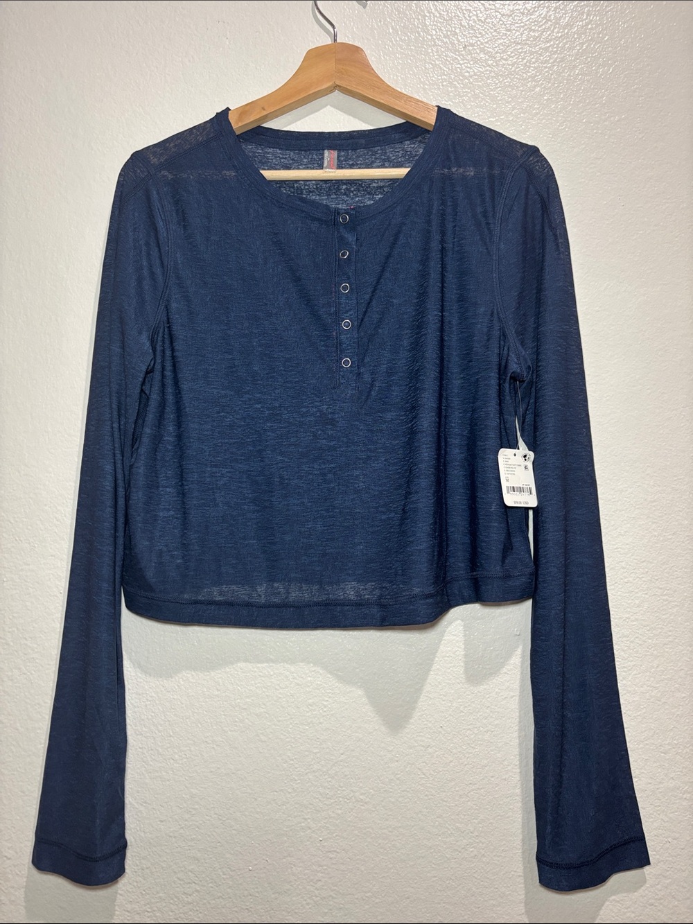free people movement sheer pop henley NWT - Picture 4 of 8